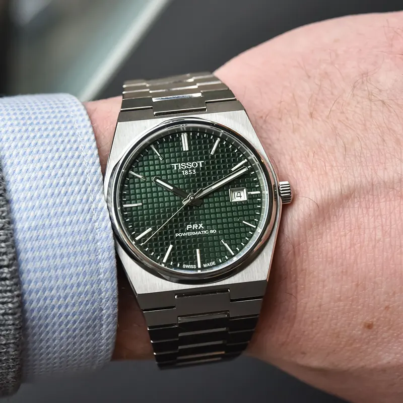 Tissot PRX Powermatic 80 Green Dial Men's Watch- T137.407.11.091.00